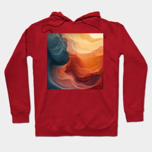 Abstract Gradient Wave Art Wallpaper Hoodie